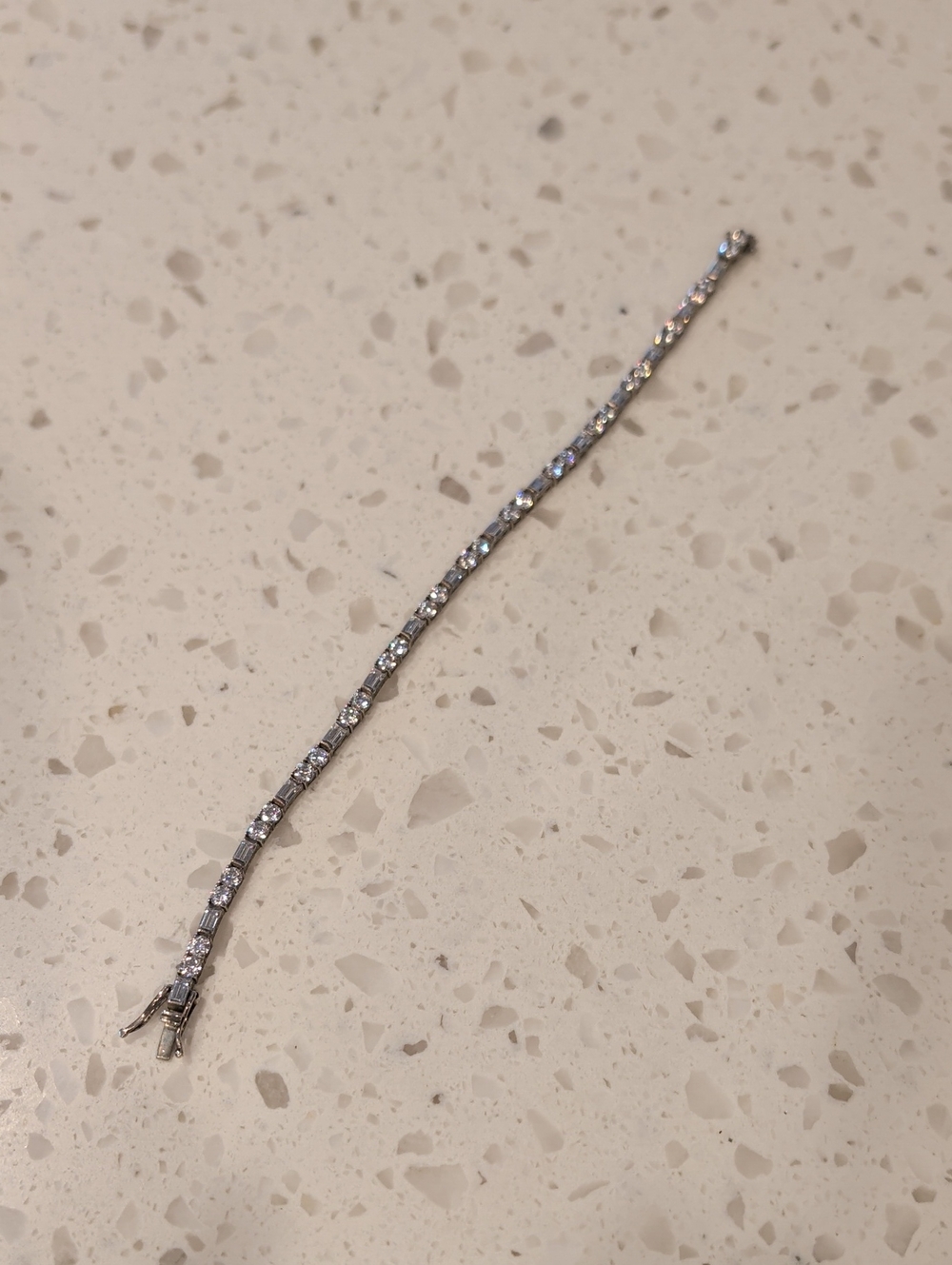 Sterling Silver & Crystal Tennis Bracelet